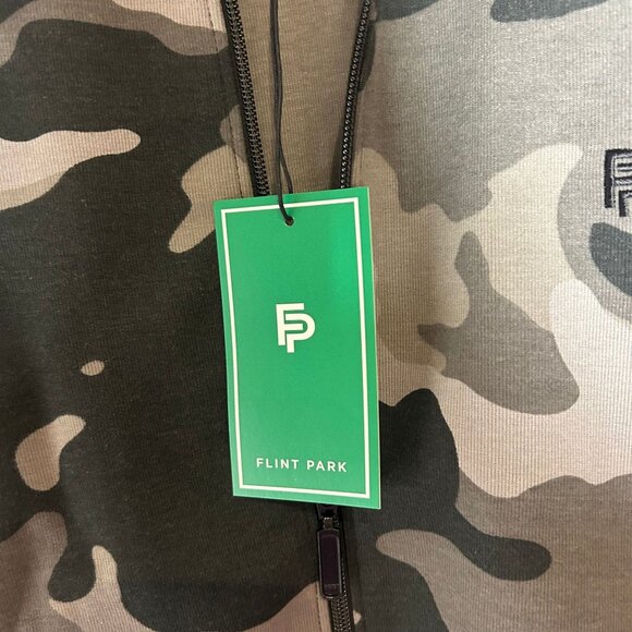 Flint Park Court Zip Jacket Men's Size Large in Gray & Black Camo New With Tags! - Picture 5 of 6